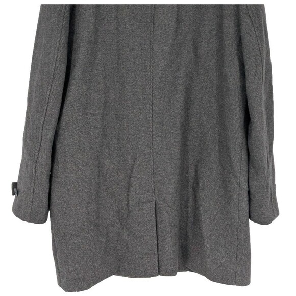 LANDS END Mens Winter Coat SIZE L/T 42/44 65% Wool Gray Herringbone Great - Picture 12 of 14